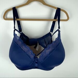 Adore Me Blue Lace Unlined Bra Size 46DDD
